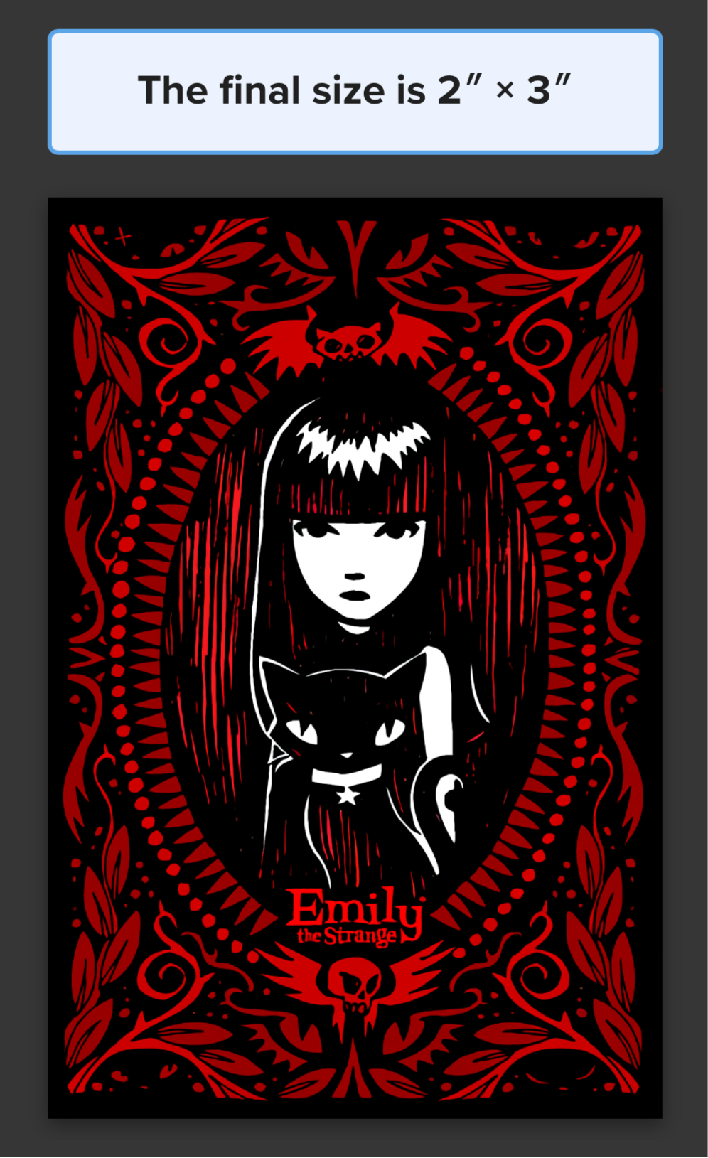 Emily the Strange Sticker(Cameo)