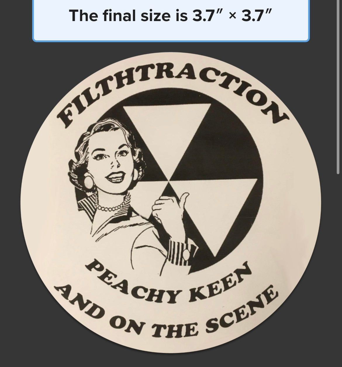 Filthtraction Coaster (Peachy Keen)