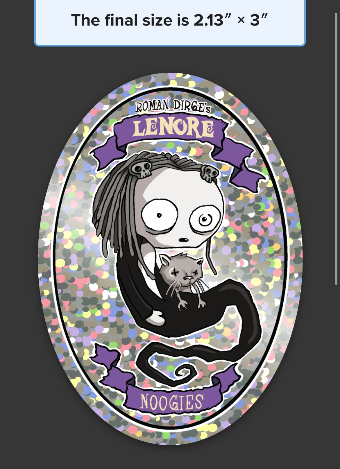 Lenore the Cute Little Dead Girl Sticker (Noogies)