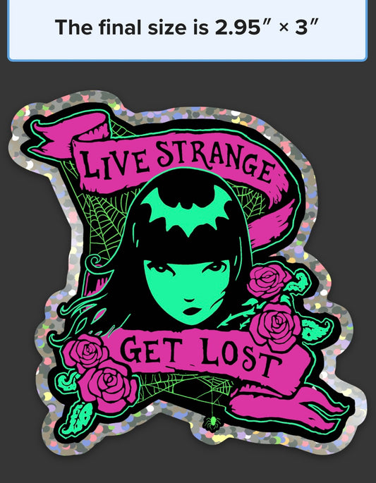 Live Strange Get Lost - Emily the Strange Sticker