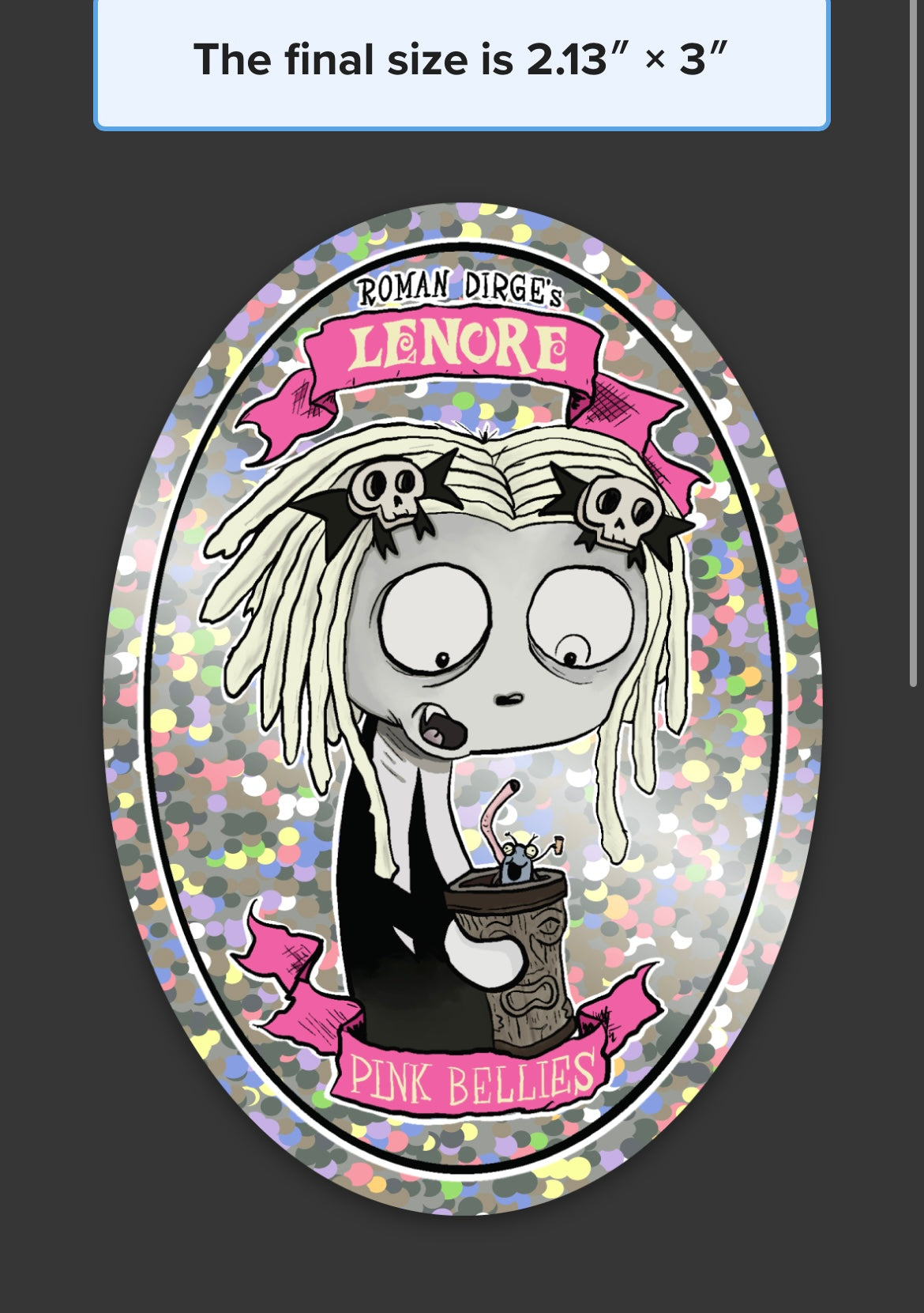 Lenore Pink Bellies Sticker